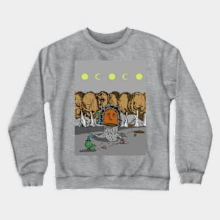 Drunk hedgehog meditation Crewneck Sweatshirt